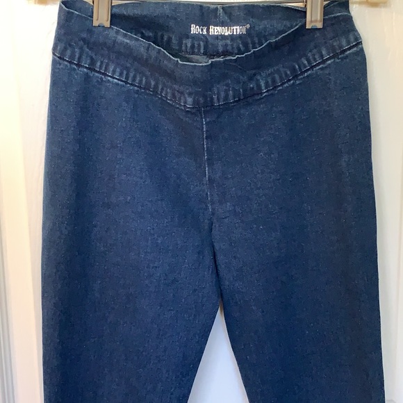 NWT Rock Revolution skinny jeans denim leggings Sz 25 Dark wash - Picture 6 of 10